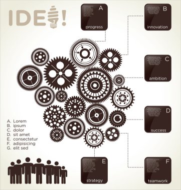 Infographic tasarım şablonu ile vites