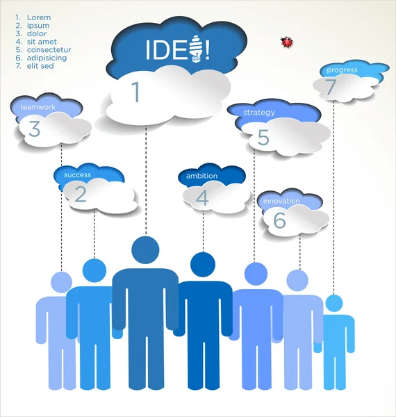 Soluciones de equipo empresarial — Vector de stock