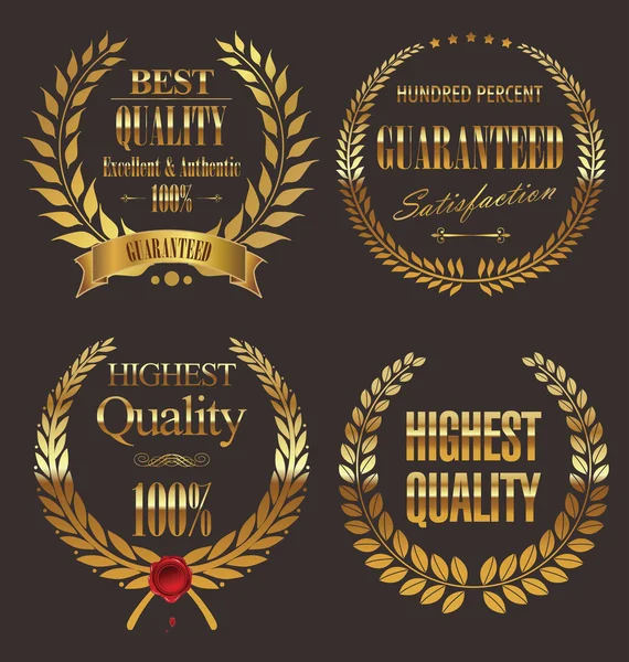 Corona di alloro di qualità premium, set — Vettoriale Stock