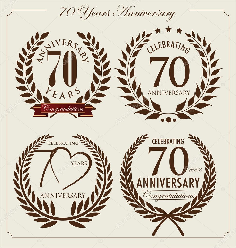 Anniversary laurel wreath, 70 years