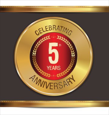 Altın yıldönümü etiket, 5 yıl