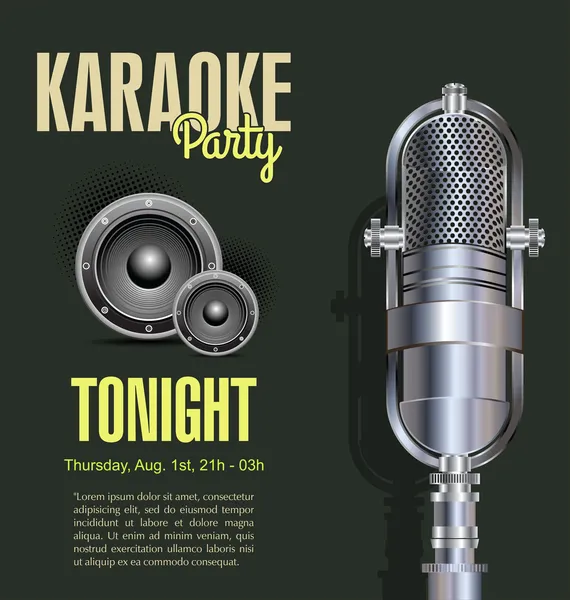 Hintergrund der Karaokeparty — Stockvektor