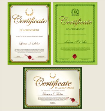 Yeşil sertifika şablonu