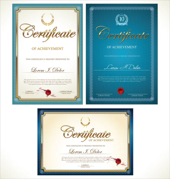 Mavi sertifika şablonu