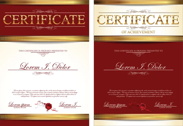 Plantilla de certificado — Vector de stock