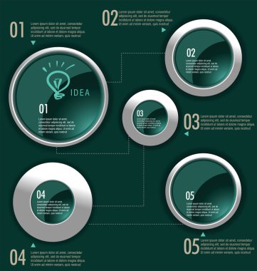 modern tasarımı ile parlak plastik düğmeler