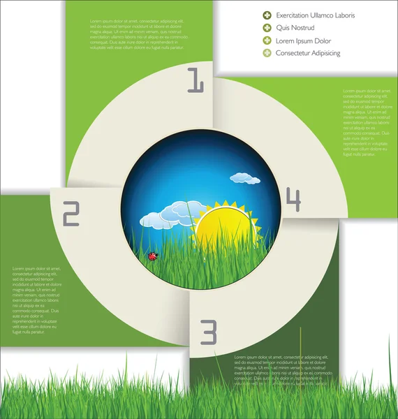 Moderno layout di progettazione ecologia — Vettoriale Stock