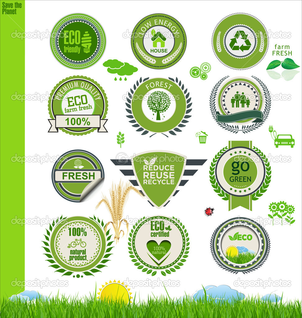 Eco And Bio Labels Collection Stock Vector Image by ©totallyout #43112669