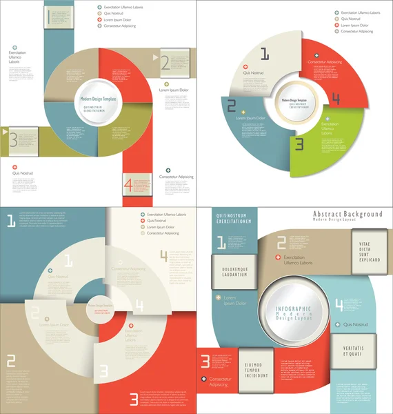 Collezione di modelli infografici — Vettoriale Stock