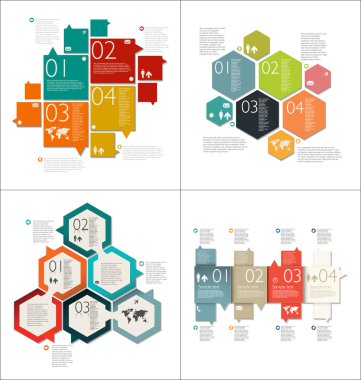 Collection of Infographic Templates clipart