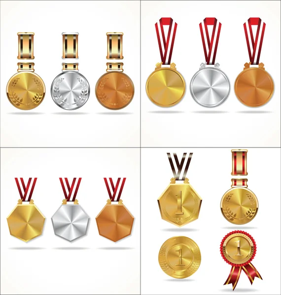 Collezione di medaglie — Vettoriale Stock