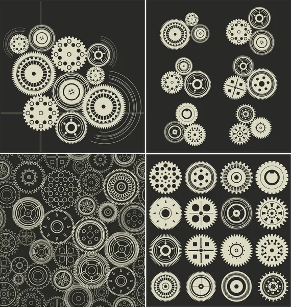 Colección de fondo de engranaje — Archivo Imágenes Vectoriales