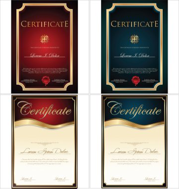 sertifika şablonu. koleksiyonu