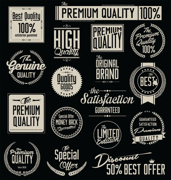 Collection of premium quality labels Royalty Free Stock Illustrations