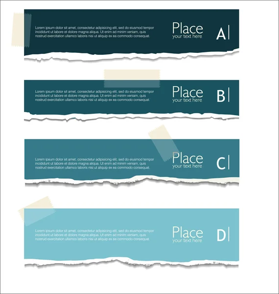 Gescheurde papieren achtergrond met ruimte voor tekst — Stockvector