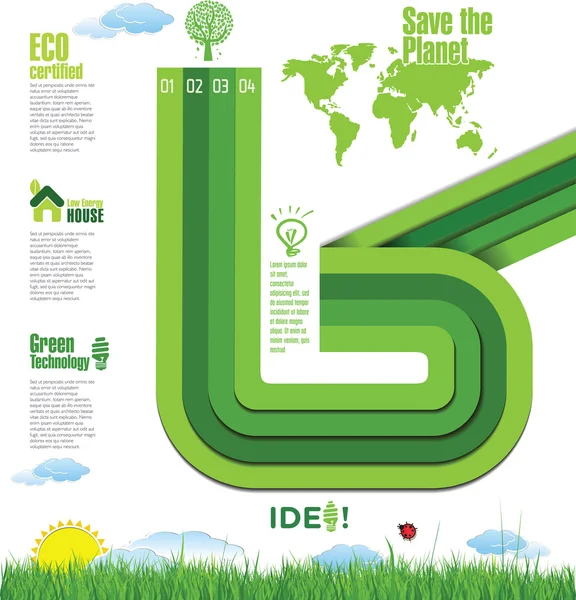 Layout de design de ecologia moderna —  Vetores de Stock