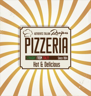 Pizza retro background