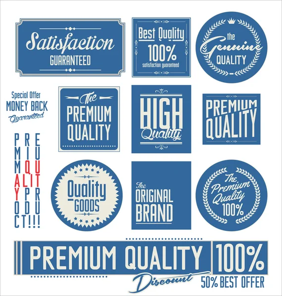Colección de etiquetas de calidad Premium — Vector de stock
