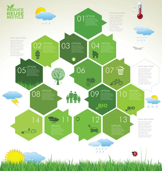 Layout de design de ecologia moderna —  Vetores de Stock