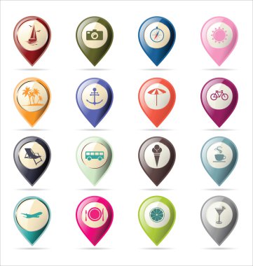 harita işaretçi toplama seyahat