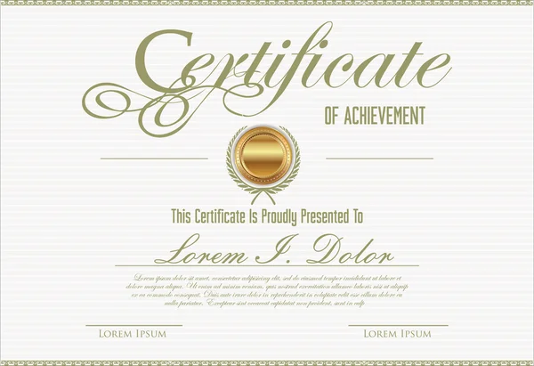 Modèle de certificat — Image vectorielle