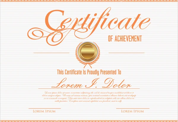 Modèle de certificat — Image vectorielle