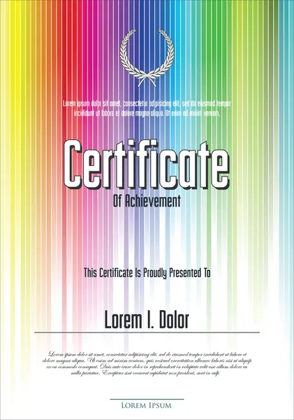 Modello di certificato colorato — Vettoriale Stock