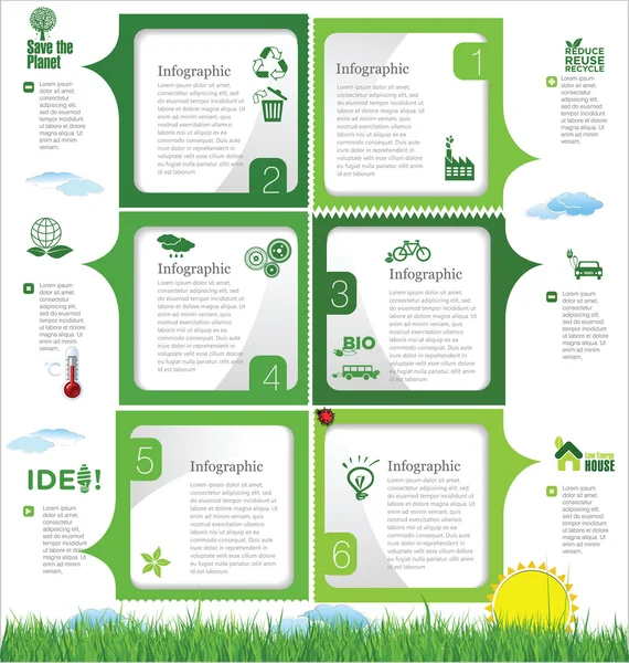 Moderne ecologie ontwerp — Stockvector