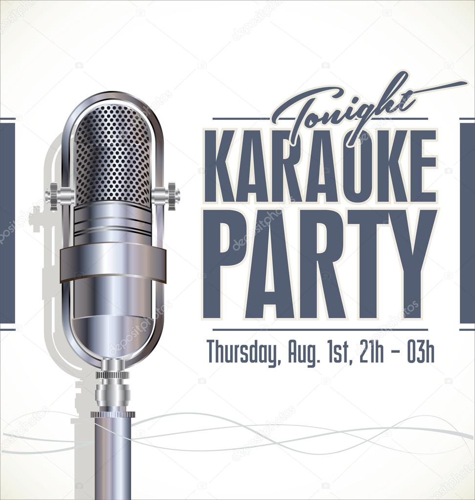 Karaoke party poster