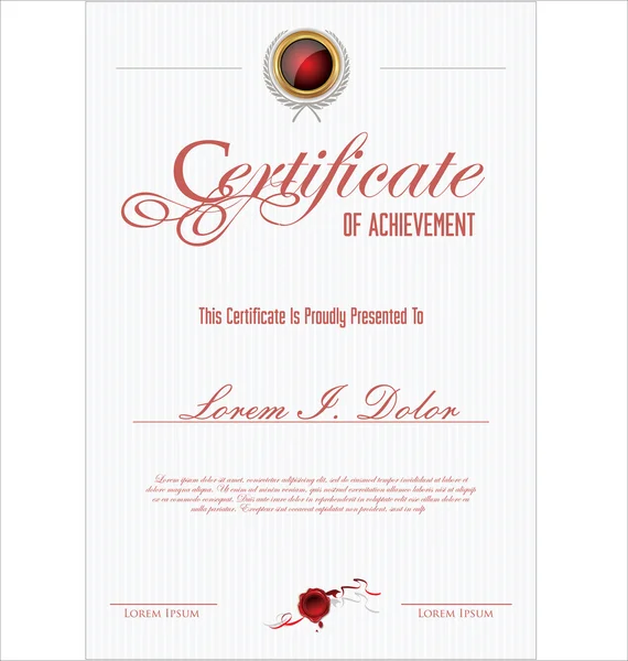 Certificaat of diploma sjabloon — Stockvector