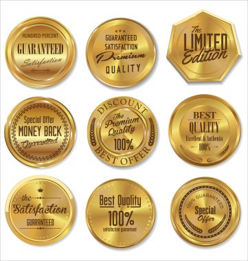 Altın metal rozetler