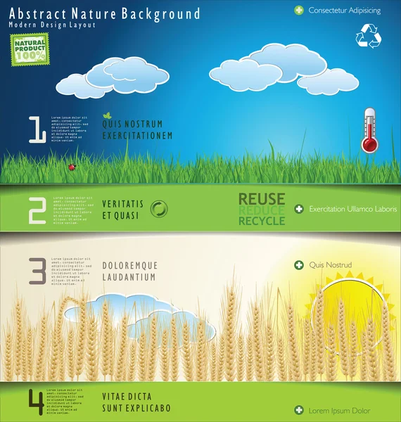 Moderno layout di progettazione ecologia — Vettoriale Stock