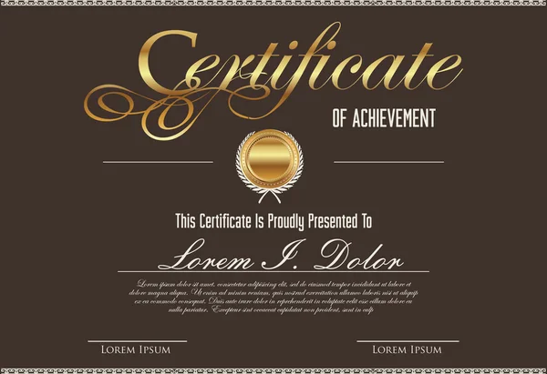 Modèle de certificat — Image vectorielle