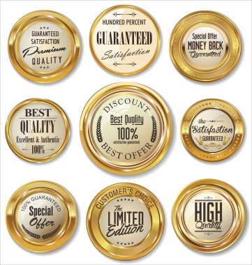 Premium Kalite altın metal rozetler