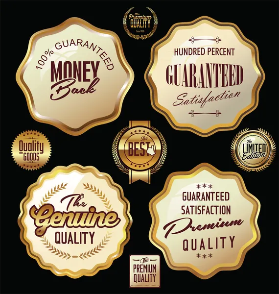 Set of premium quality labels, collection — Stock Vector