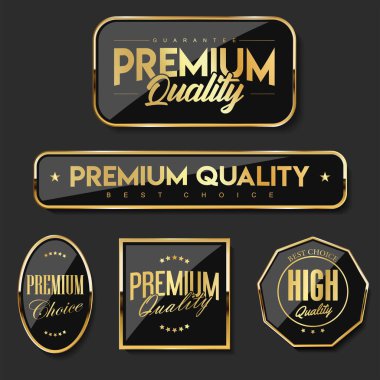 Premium kalite rozet ve etiket şablonu koleksiyonu