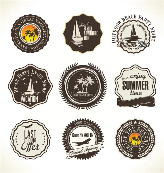 Collection design de voyage — Image vectorielle