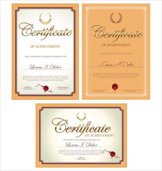 Modèle de certificat — Image vectorielle