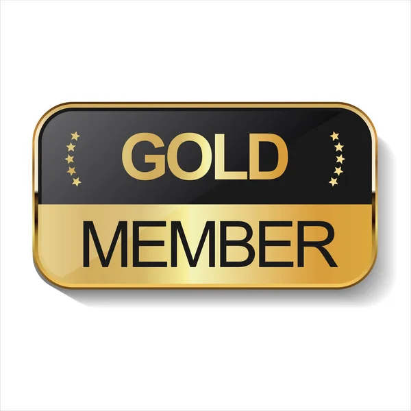 Golden Badge Vip Gyllene Medlem Retro Design — Stock vektor