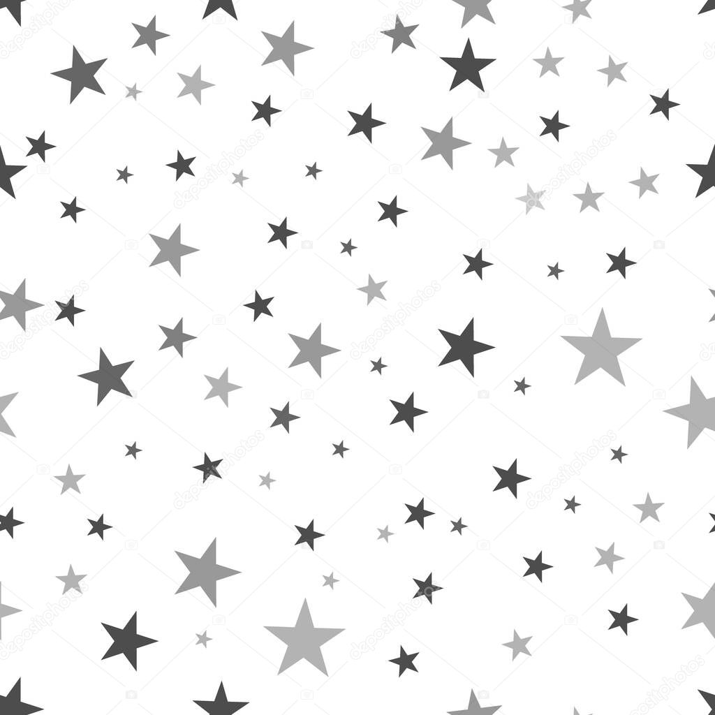 Stars seamless pattern Star shape texture gray colors