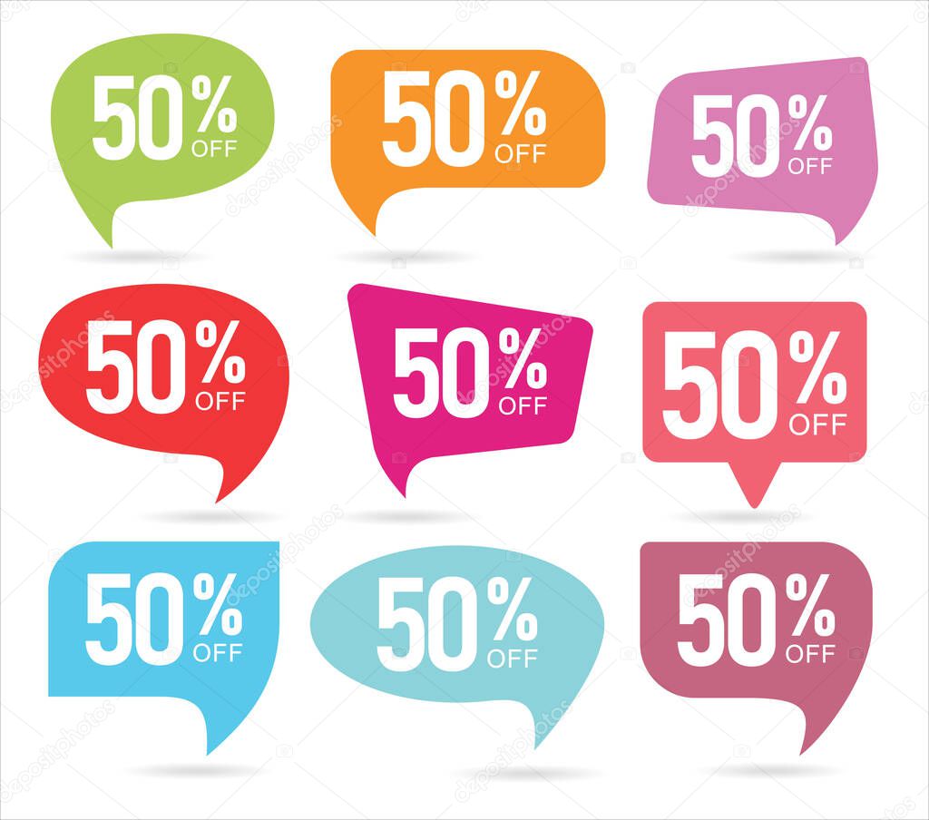 Collection of super sale tags and stickers