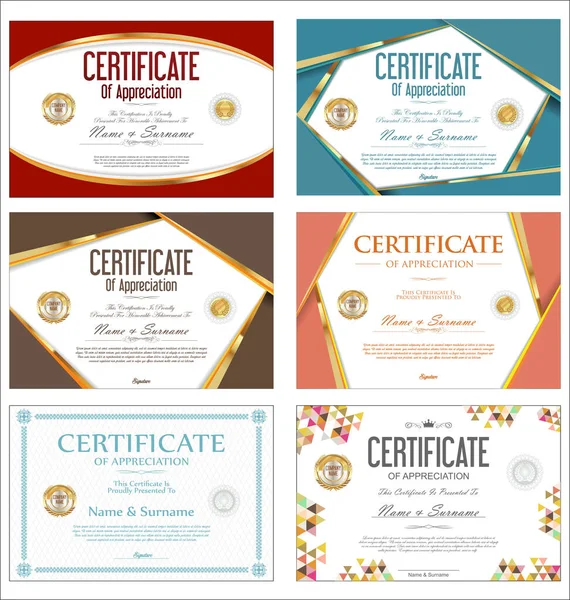 Sertifika veya diploma retro vintage tasarım vektörü