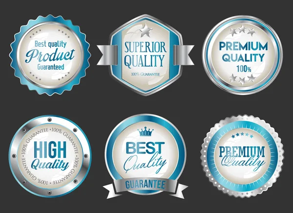 High Quality Collection Golden Badges Labels Retro Style — Stockvector