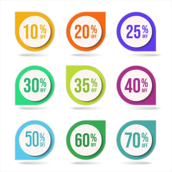 Collection Super Sale Colorful Badge Modern Design — стоковый вектор