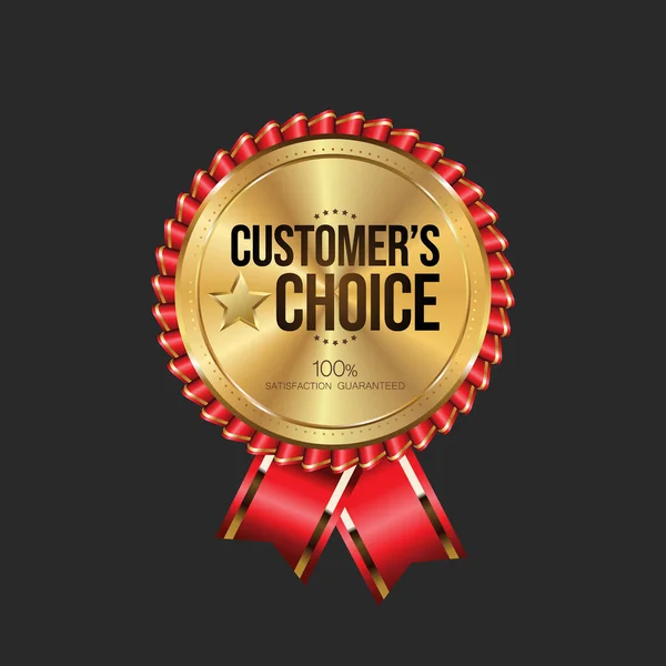 Złota Odznaka Klientów Edytorzy Lub Kupujący Wybór — Wektor stockowy