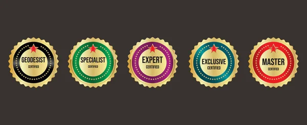 Collection Certified Badge Vector Template — Wektor stockowy