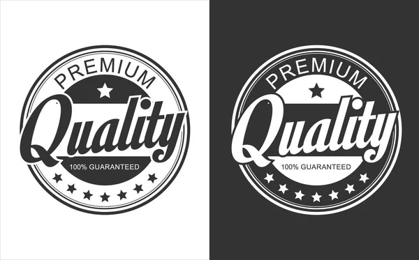 Premium Quality Retro Vintage Black White Badge — Stockvector