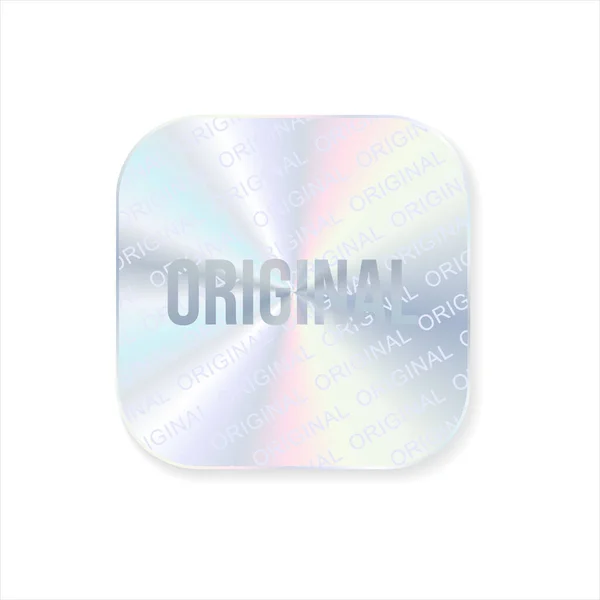 Hologram Stickers Labels Holographic Texture Original Product — Vetor de Stock