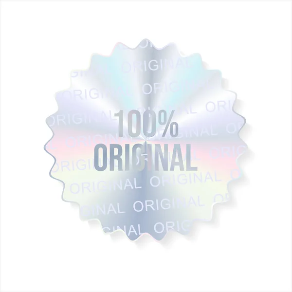 Hologram Stickers Labels Holographic Texture Original Product — Stock vektor