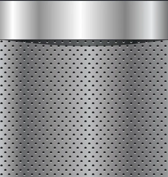 Soyut delikli gümüş metal arkaplan vektör çizimi